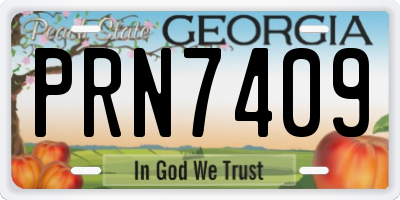 GA license plate PRN7409