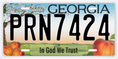 GA license plate PRN7424