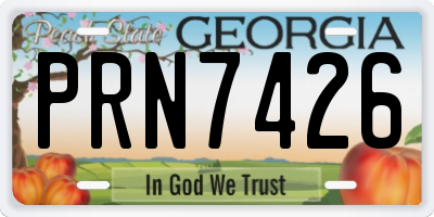 GA license plate PRN7426