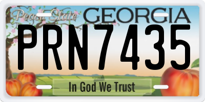 GA license plate PRN7435