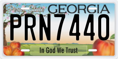 GA license plate PRN7440