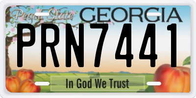 GA license plate PRN7441