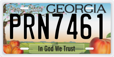 GA license plate PRN7461