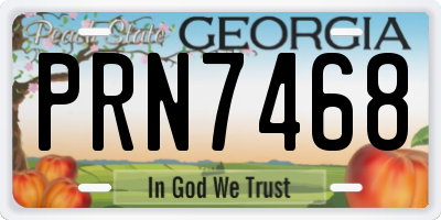 GA license plate PRN7468