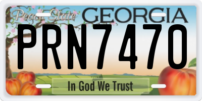 GA license plate PRN7470