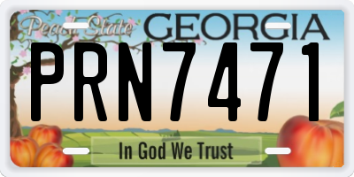GA license plate PRN7471