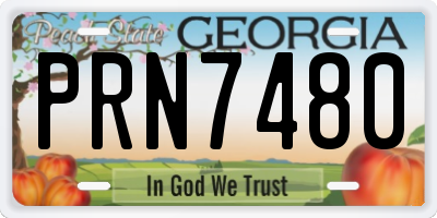 GA license plate PRN7480