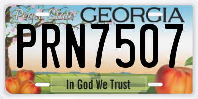 GA license plate PRN7507