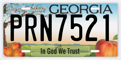 GA license plate PRN7521