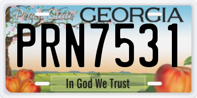 GA license plate PRN7531