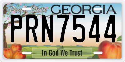 GA license plate PRN7544