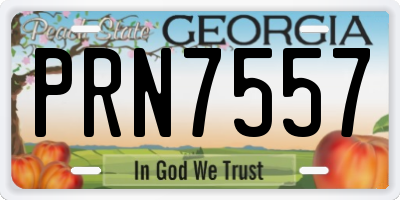 GA license plate PRN7557