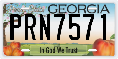 GA license plate PRN7571