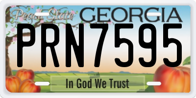 GA license plate PRN7595