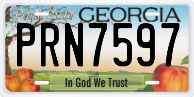 GA license plate PRN7597