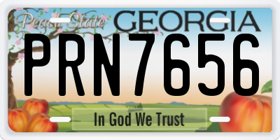 GA license plate PRN7656