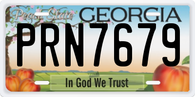 GA license plate PRN7679