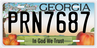 GA license plate PRN7687