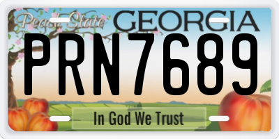 GA license plate PRN7689