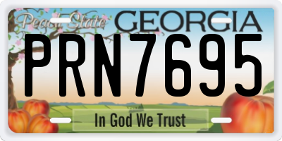 GA license plate PRN7695