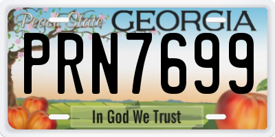 GA license plate PRN7699