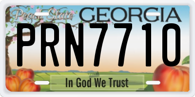 GA license plate PRN7710