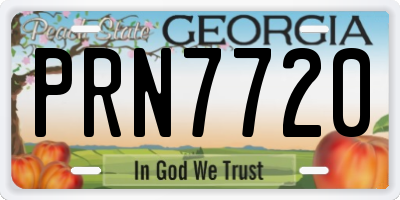 GA license plate PRN7720
