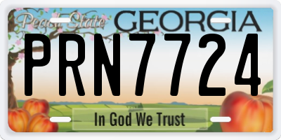 GA license plate PRN7724