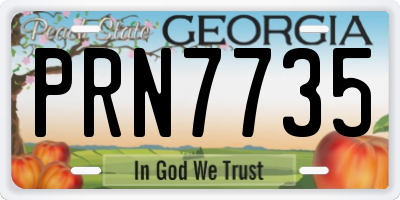 GA license plate PRN7735