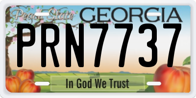 GA license plate PRN7737