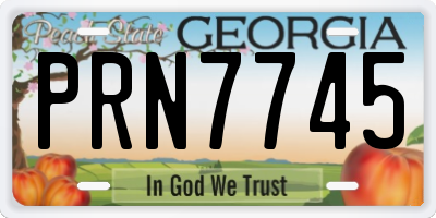 GA license plate PRN7745