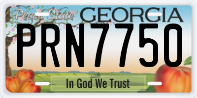 GA license plate PRN7750