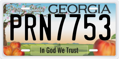 GA license plate PRN7753