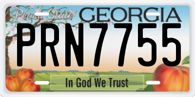 GA license plate PRN7755