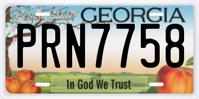 GA license plate PRN7758