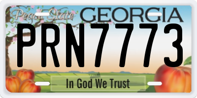 GA license plate PRN7773