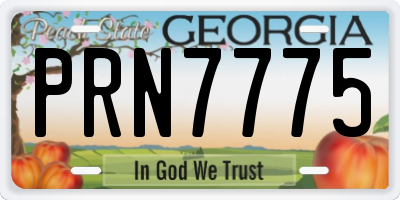 GA license plate PRN7775