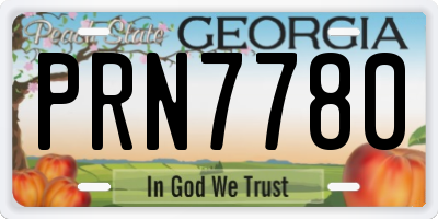 GA license plate PRN7780