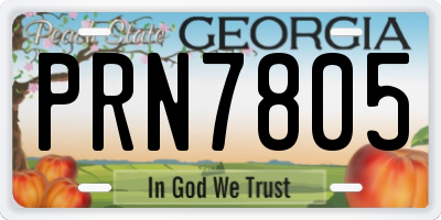 GA license plate PRN7805