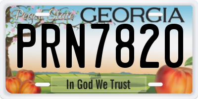 GA license plate PRN7820