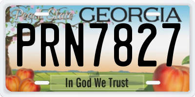 GA license plate PRN7827