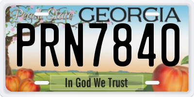 GA license plate PRN7840