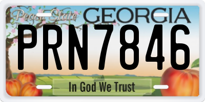 GA license plate PRN7846