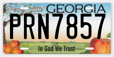 GA license plate PRN7857