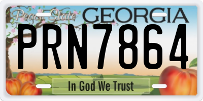 GA license plate PRN7864