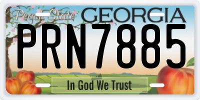 GA license plate PRN7885