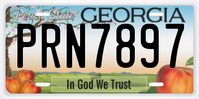 GA license plate PRN7897