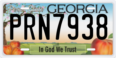GA license plate PRN7938
