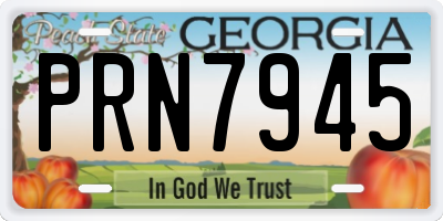 GA license plate PRN7945