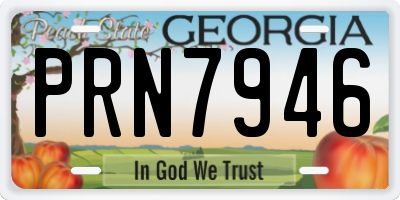 GA license plate PRN7946